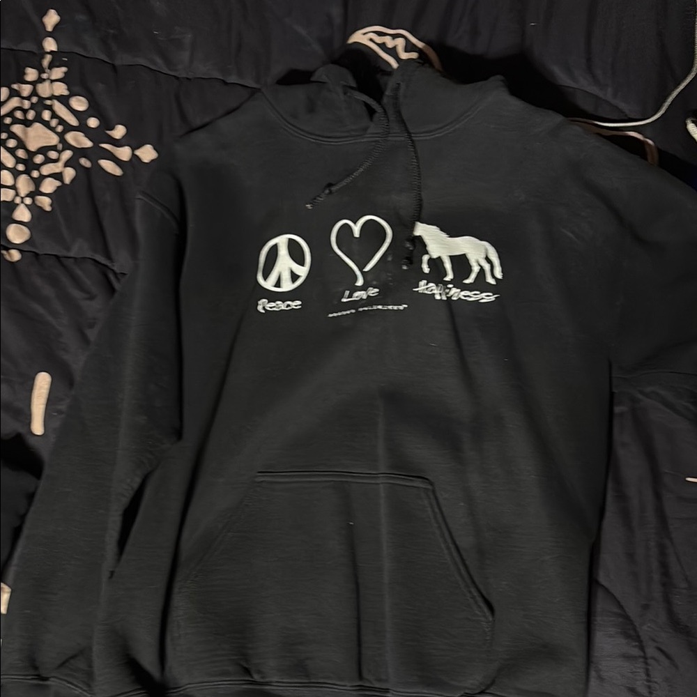 Black Graphic Hoodie